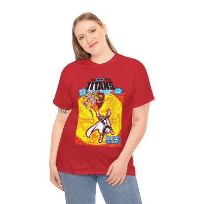 New Teen Titans T-Shirt - George Perez Art - #3 Cover Art - Dr. Light & the Fearsome Five Vs Starfire & the Teen Titans - DC Comics