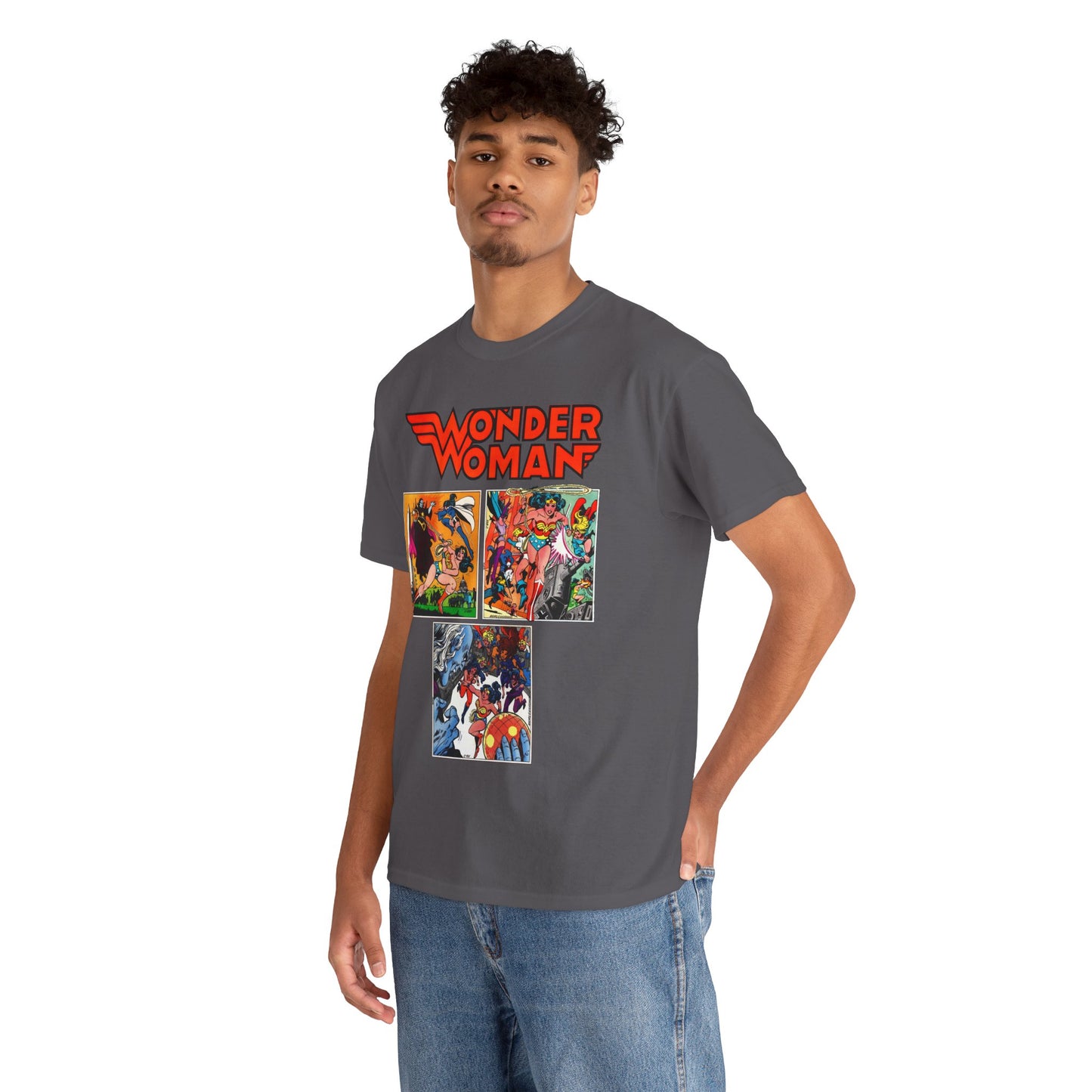 Wonder Woman T-Shirt - Ross Andru & Dick Giordano Art - Judgment in Infinity Story - Zatanna, Supergirl, Huntress, Power Girl, Raven, Wonder Girl, Starfire - DC Comics
