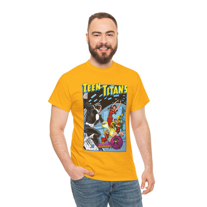Teen Titans T-Shirt - Bronze Age DC Comics - Dr Light, Wonder Girl, Robin, Mal, Guardian, Speedy - Ernie Chan Cover Art from Issue #44