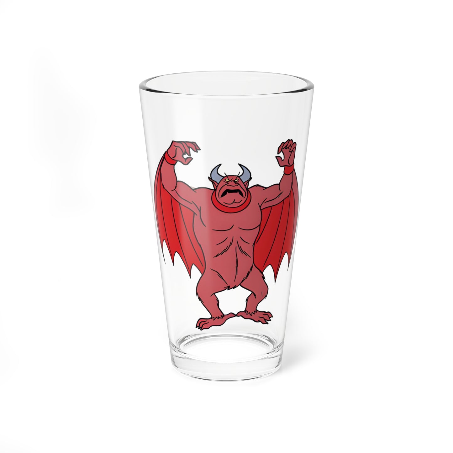 Steaming Demon Pint Glass, 16oz - Scooby Doo Villain - Hanna-Barbera - Seattle - A Frightened Hound Meets Demons Underground