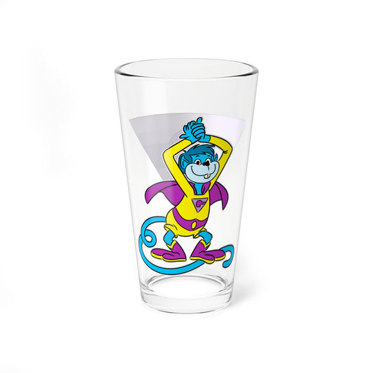 Gleek Pint Glass, 16oz - Wonder Twins Mascot - Super Friends Pet Monkey from Exxor - DC Comics - Zan & Jayna