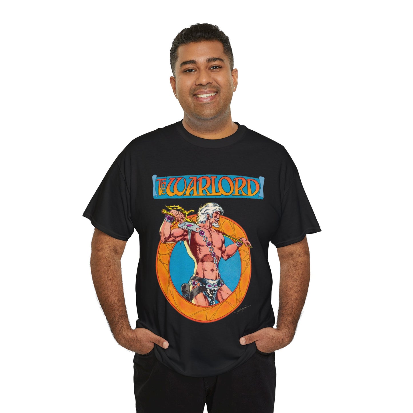 Warlord T-Shirt - Mike Grell Art - Skartaris - Travis Morgan - DC Comics 1970s Sword & Sorcery Series