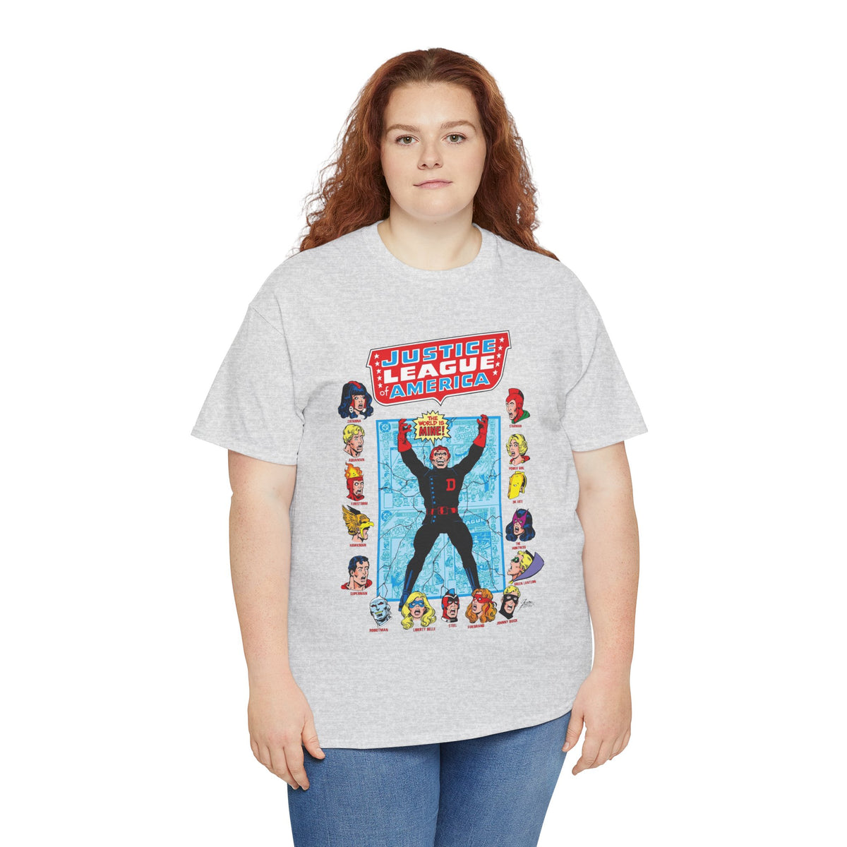Justice League of America T-Shirt - George Perez Art - Justice Society, All-Star Squadron Team-Up DC Comics