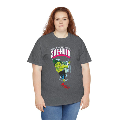 Sensational She-Hulk T-Shirt - John Byrne Art - Marvel Comics - Jennifer Walters - Ripping Through the Shirt - Fourth Wall