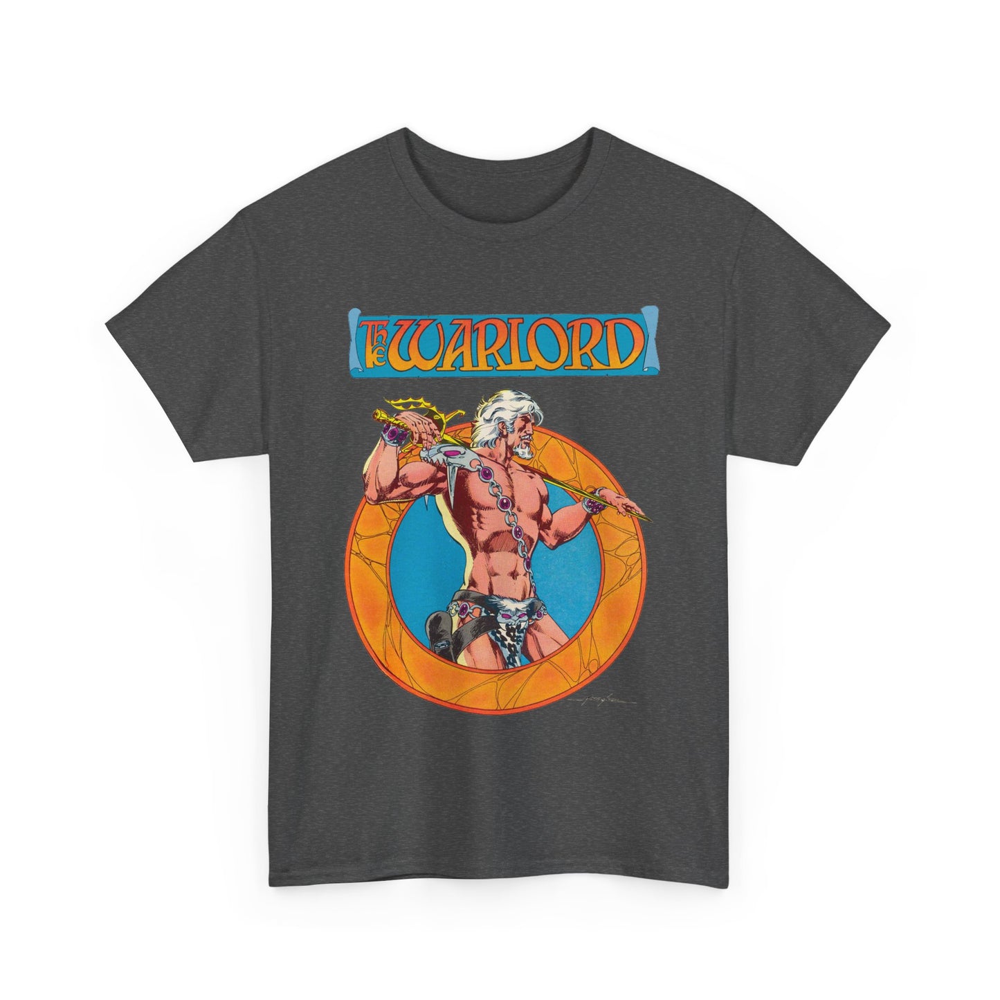 Warlord T-Shirt - Mike Grell Art - Skartaris - Travis Morgan - DC Comics 1970s Sword & Sorcery Series