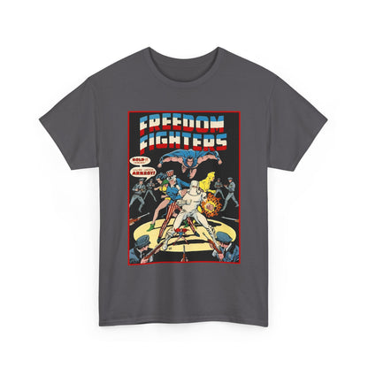 Freedom Fighters T-Shirt - 70s Series - Uncle Sam, The Ray, Phantom Lady, Doll Man, Black Condor, Human Bomb - DC Comics