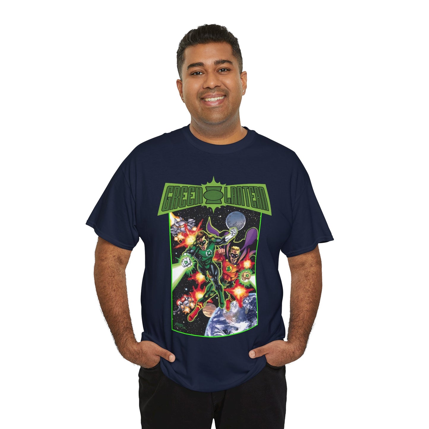 Green Lantern T-Shirt - George Perez Art - Hal Jordan & Alan Scott - Silver Age & Golden Age - DC Comics