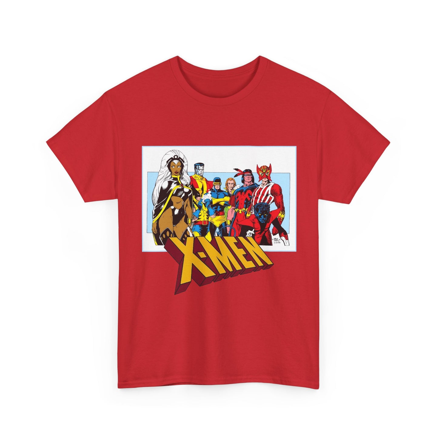 X-Men T-Shirt - Arthur Adams Art - Cyclops, Nightcrawler, Storm, Wolverine, Thunderbird, Sunfire, Banshee - Marvel Comics
