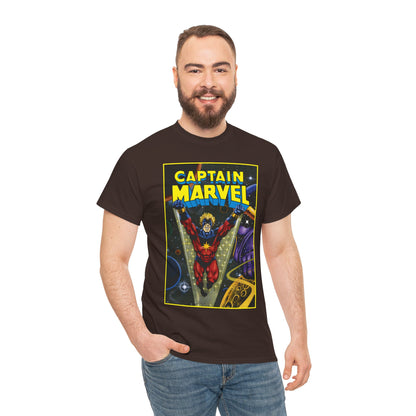 Captain Marvel T-Shirt - Mar-Vell - Thanos - Jim Starlin Art - 1970s Cosmic Superhero - Marvel Comics