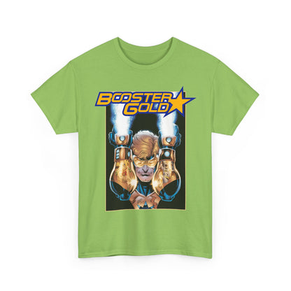 Booster Gold T-Shirt - Dan Jurgens Art - Batman & Robin in His Gauntlets - DC Comics