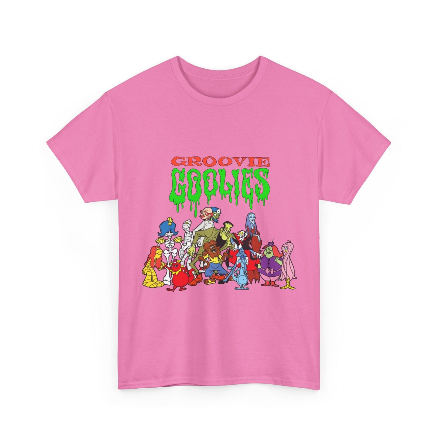 Groovie Goolies T-Shirt - The Monster Trio (Drac, Frankie, Wolfie) - Hagatha, Bella La Ghostly, Boneapart, Mummy - Horrible Hall on Horrible Drive - Filmation Cartoon