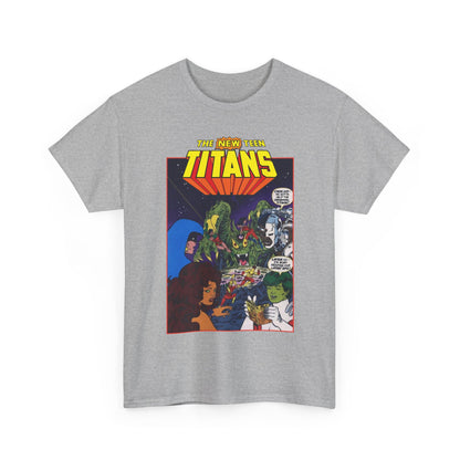 New Teen Titans T-Shirt - George Perez Art - 1980s DC Digest Artwork - Raven, Cyborg, Changeling, Starfire - DC Comics