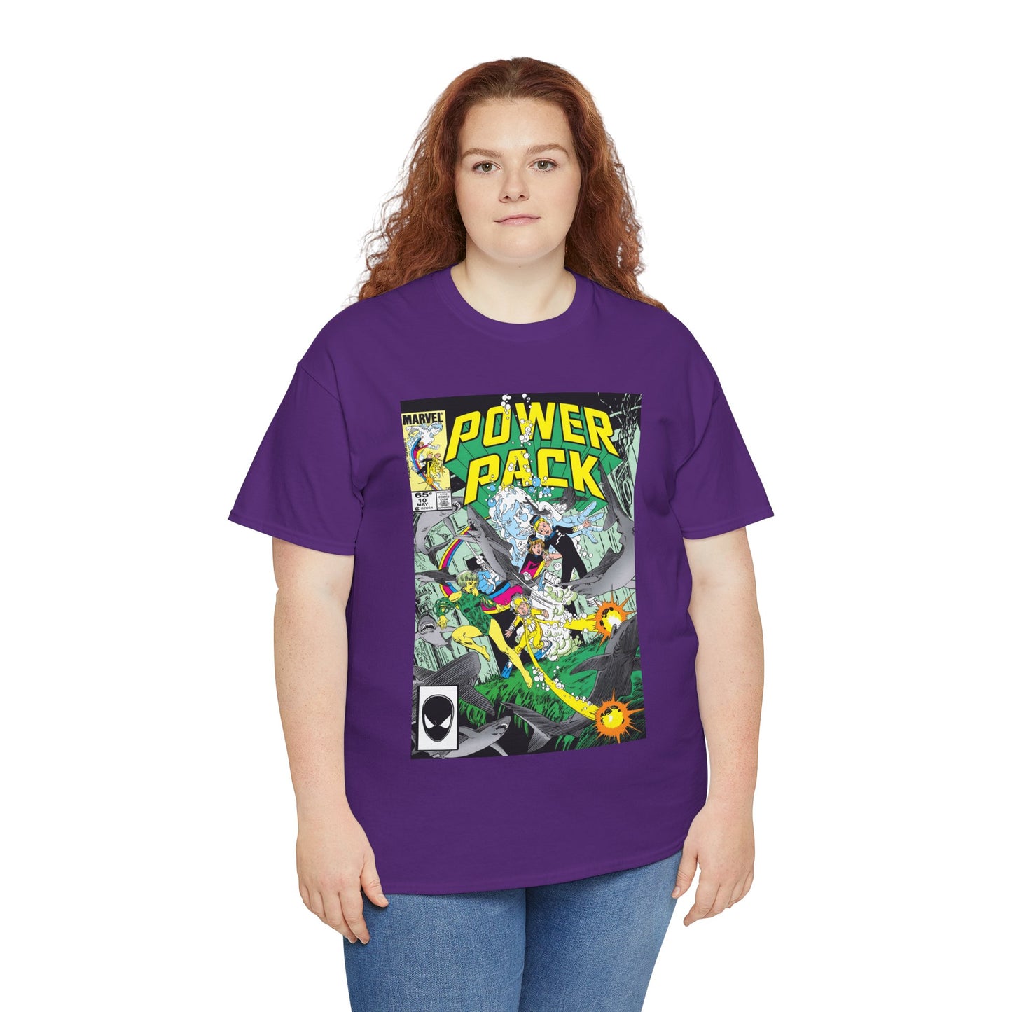 Power Pack #10 T-Shirt - With Marrina from Alpha Flight - Marvel Comics