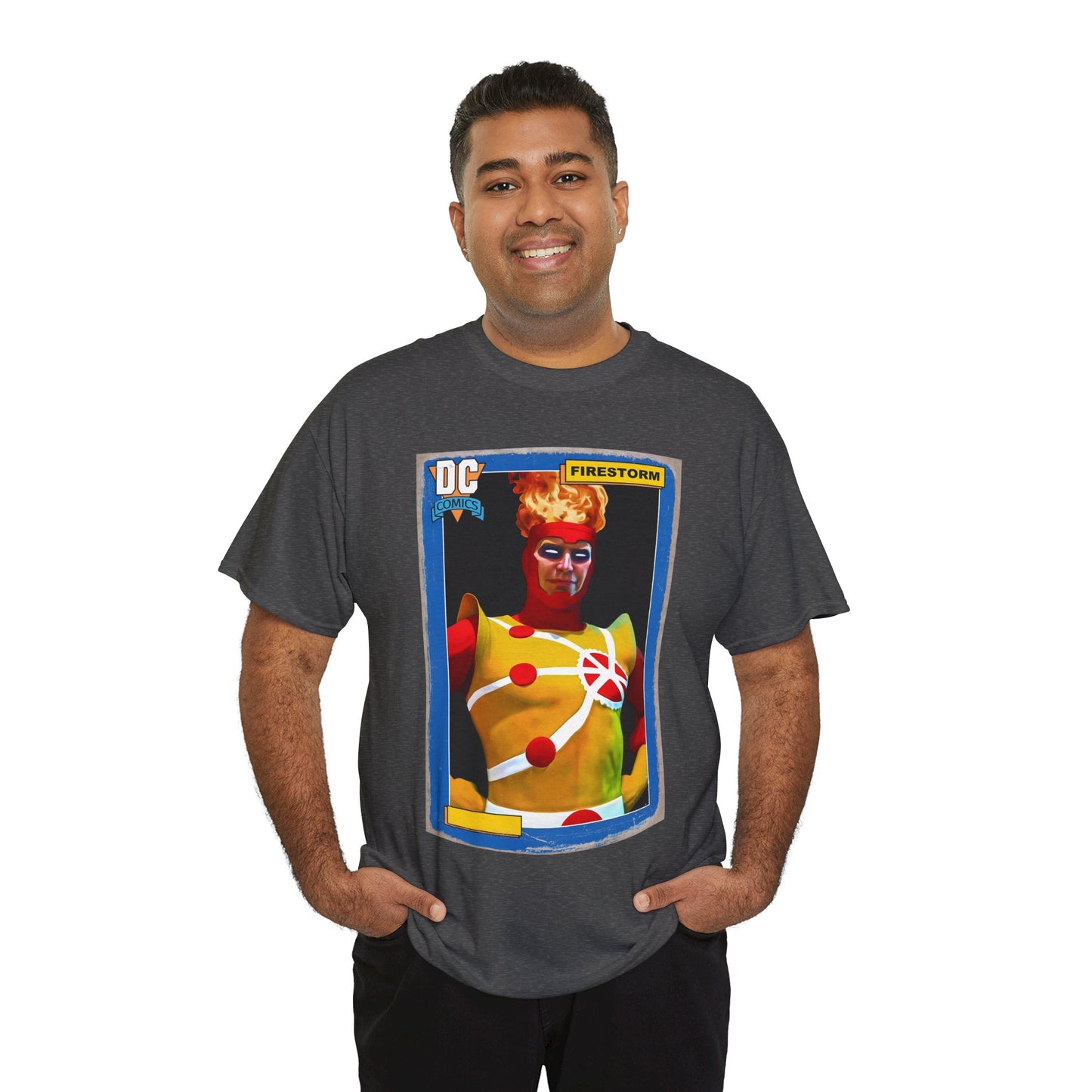 Firestorm T-Shirt - Mark Spears Art - DC Universe Trading Card Homage - Ronnie Raymond - DC Comics