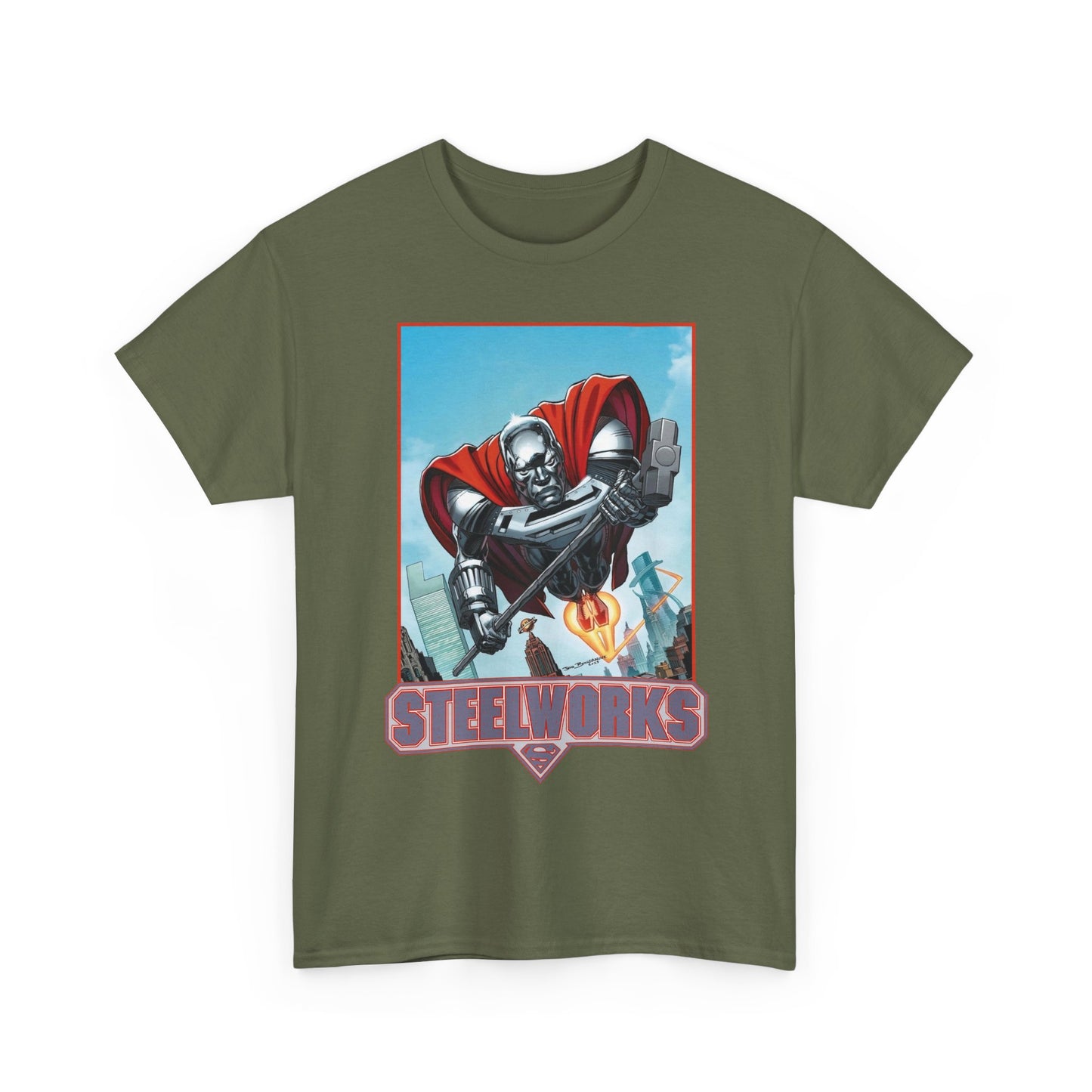 Steelworks T-Shirt - Jon Bogdanove Art - John Henry Irons - Superman Family - DC Comics