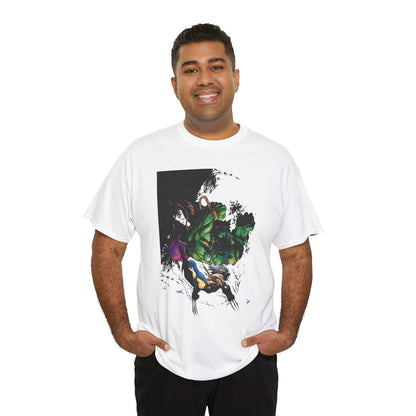 Wolverine Vs Hulk T-Shirt - Adam Kubert Art - Marvel Comics - Logan, X-Men, Bruce Banner - Great Fight Image