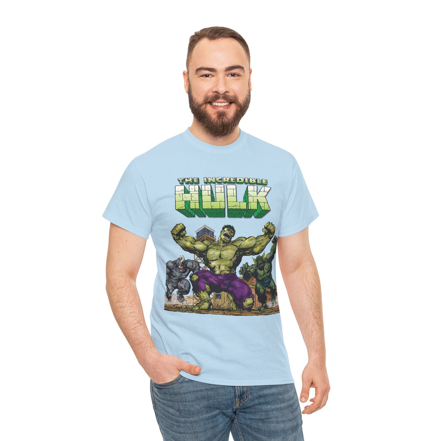 Incredible Hulk T-Shirt - Classic John Byrne Art - Rhino, Abomination - Marvel Comics - Bruce Banner