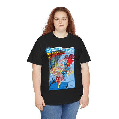 Superman & Flash T-Shirt - George Perez Art - DC Comics Presents #38 Cover Art - Bronze Age Classic