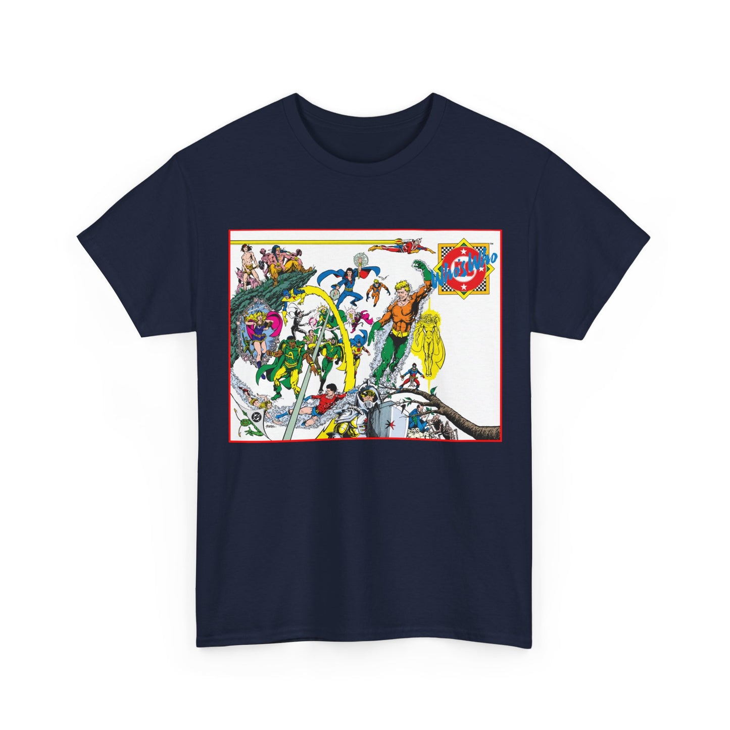Who's Who in the DC Universe T-Shirt - George Perez Art - #1 Cover - Aquaman, Arion, Amazing Man, Amethyst - DC Comics