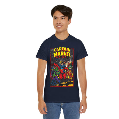 Captain Marvel T-Shirt - Marvel Comics - Jim Starlin Art - Mar-Vell - Kree - Cosmic Hero