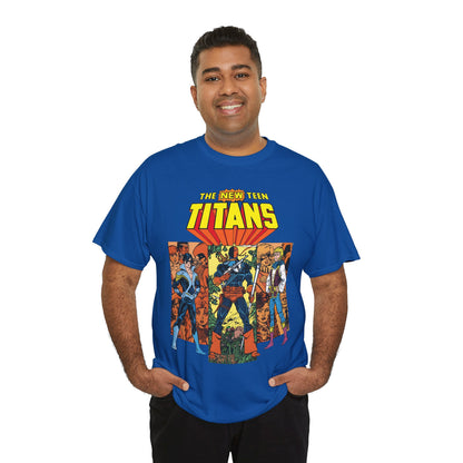 New Teen Titans T-Shirt - George Perez Art - Judas Contract - Nightwing, Jericho, Deathstroke, Changeling. Starfire - DC Comics