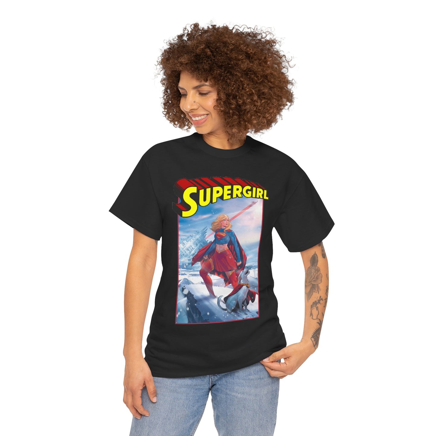 Supergirl & Krypto T-Shirt - Lucas Meyer Art - New 2026 Movie with Milly Alcock - DC Comics