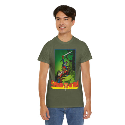 Sword of the Atom T-Shirt - Gil Kane Art - Ray Palmer in Morlaidh - Popular DC Comic Story from the 1980s