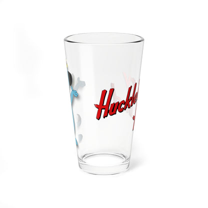 Huckleberry Hound Pint Glass, 16oz - Blue Dog Folk Ballad Singer - Hanna-Barbera Saturday Morning Cartoon