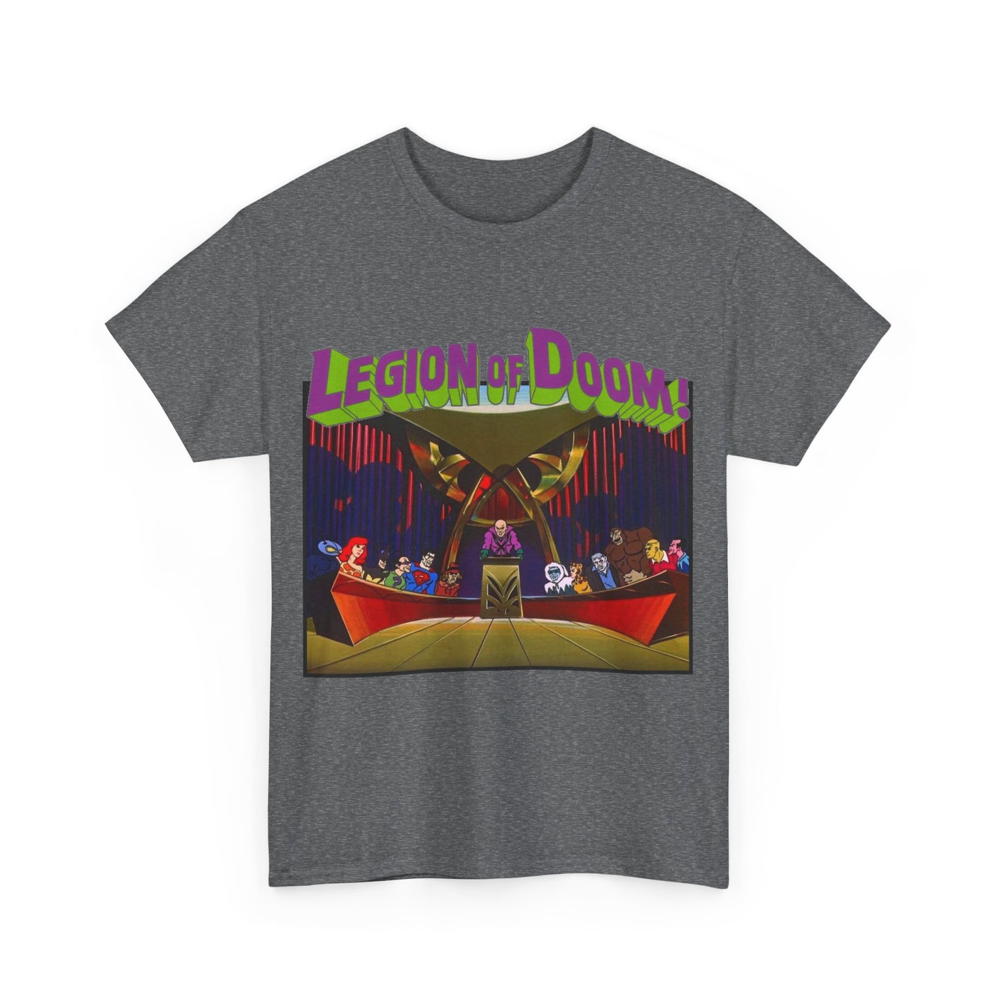 Legion of Doom T-Shirt - Super Friends Cartoon - Lex Luthor, Grodd, Brainiac, Giganta, Riddler, Bizarro, Scarecrow, Hanna-Barbera Animation