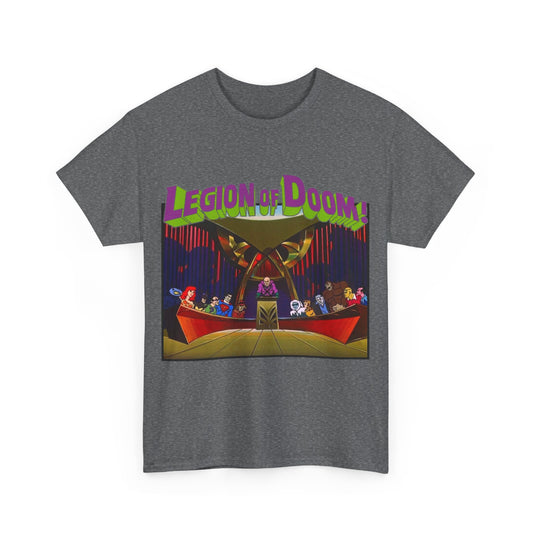 Legion of Doom T-Shirt - Super Friends Cartoon - Lex Luthor, Grodd, Brainiac, Giganta, Riddler, Bizarro, Scarecrow, Hanna-Barbera Animation