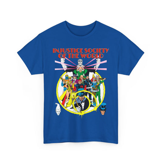 Injustice Society of America T-Shirt - George Perez Art - Justice Society/JSA Foes - Solomon Grundy, Huntress, Per Degaton, The Shade, Vandal Savage - DC Comics - Golden Age