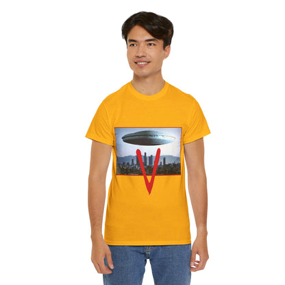 V T-Shirt - The Visitors Mothership - Popular NBC Sci-Fi TV Series from the 1980s