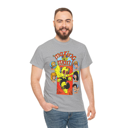 'Mazing Man T-Shirt - DeStefano & Kesel Art - Funny 1980s Comic Series - DC Comics
