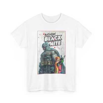 Batman: Black & White T-Shirt - Bill Sienkiewicz Art - Dark Knight Returns - Batman & Robin (Carrie Kelley) - DC Comics