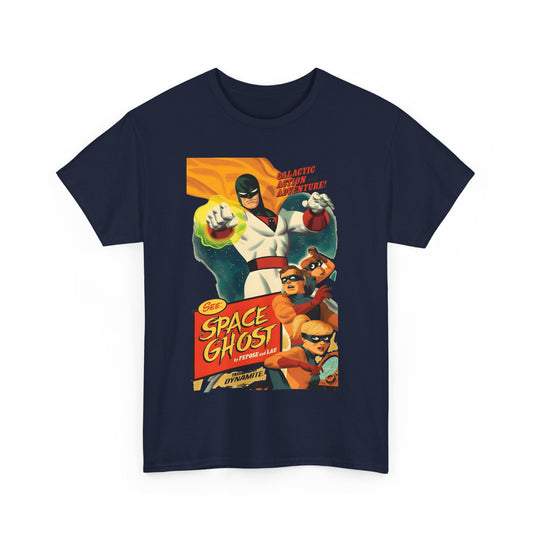 Space Ghost T-Shirt - Frank Cho Art - Jan, Jace & Blip - Movie Poster Style Artwork - Alex Toth Creation - Hanna-Barbera Cartoon