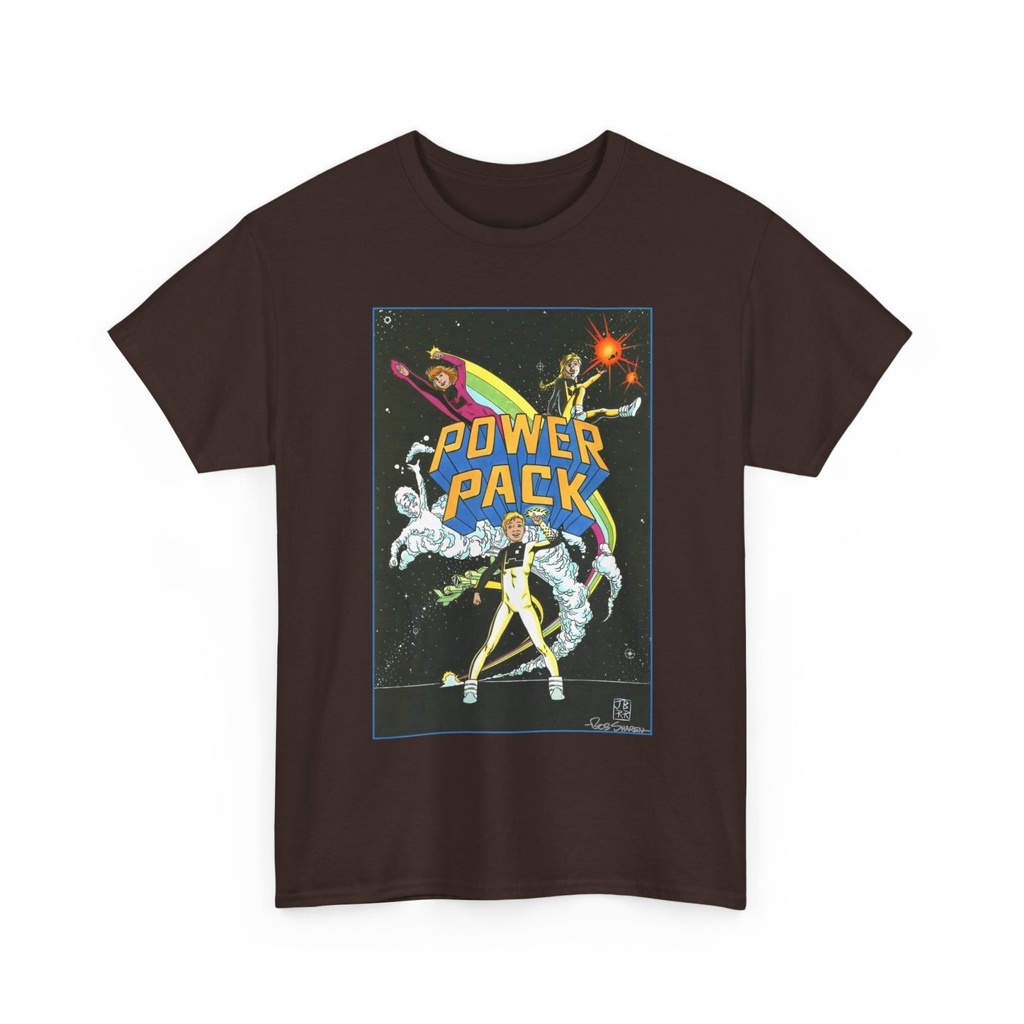 Power Pack T-Shirt - June Brigman, Roy Richardson, Bob Share Art - Ad Recreation - Marvel Comics