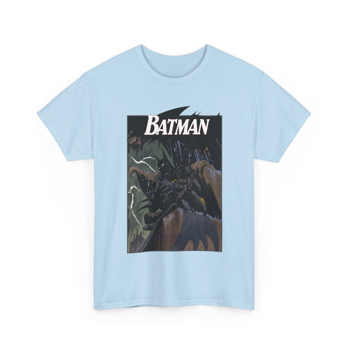 Batman T-Shirt - Norm Breyfogle Art - 1990s Dark Knight Detective - Gotham City - Perched on A Gargoyle - DC Comics