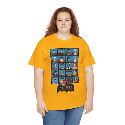 Batman T-Shirt - Animated Series - Harley Quinn, Batgirl, Joker, Bane, Robin, Two-Face, Catwoman, Riddler - Classic TV Cartoon Series