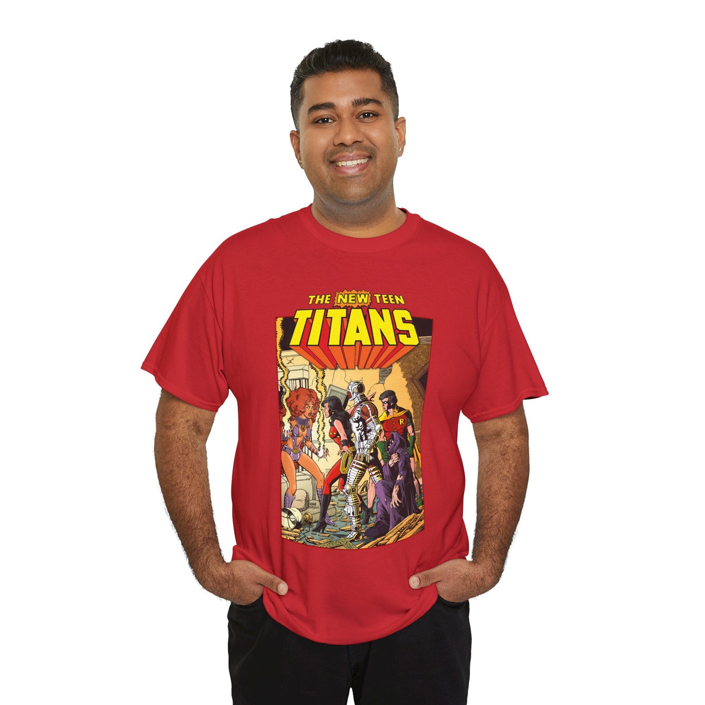 New Teen Titans T-Shirt - George Perez Art - #16 Cover - Wonder Girl, Robin, Starfire - DC Comics