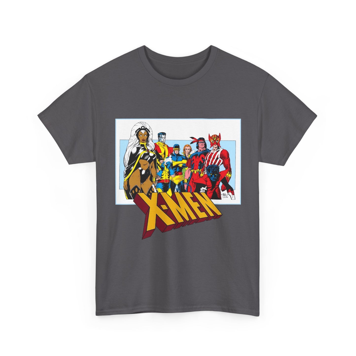 X-Men T-Shirt - Arthur Adams Art - Cyclops, Nightcrawler, Storm, Wolverine, Thunderbird, Sunfire, Banshee - Marvel Comics