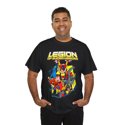 Legion of Super-Heroes T-Shirt - Mon-El, Colossal Kid, Wildfire, Dawnstar, Blok, Timber Wolf - LOSH - DC Comics