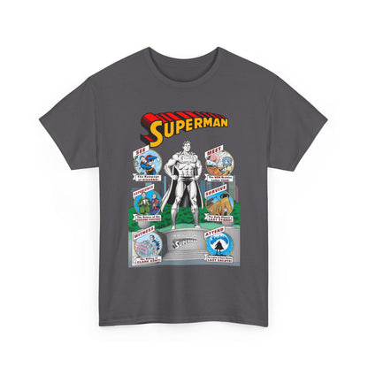 Superman T-Shirt - Curt Swan Art - Whatever Happened to the Man of Tomorrow? - Brainiac, Lex Luthor, Bizarro, Toyman, Daily Planet - Alan Moore Story - DC Comics