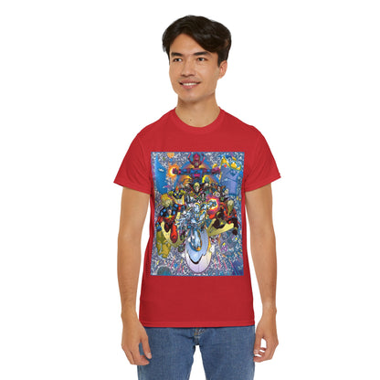 Marvel Cosmic Heroes T-Shirt - Silver Surfer, Captain Marvel, Adam Warlock, Quasar, Nova, Galactus, Jack of Hearts, Moondragon, Thanos