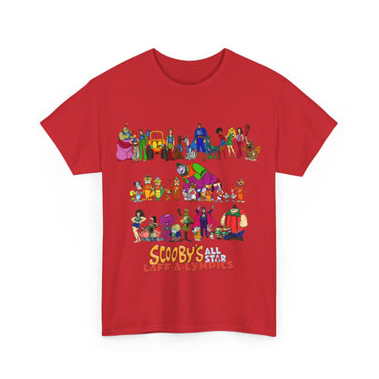 Scooby's All-Star Laff-A-Lympics T-Shirt - Hanna-Barbera Cartoon - Speed Buggy, Yogi Bear, Grape Ape, Scooby Dum, Shaggy, Wally Gator