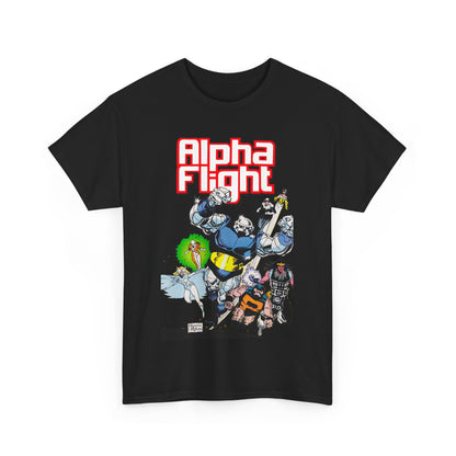 Alpha Flight T-Shirt - Mike Mignola Art - Shaman, Snowbird, Northstar, Aurora, Box, Vindicator, Puck - Canada's Super-Team - Marvel Comics