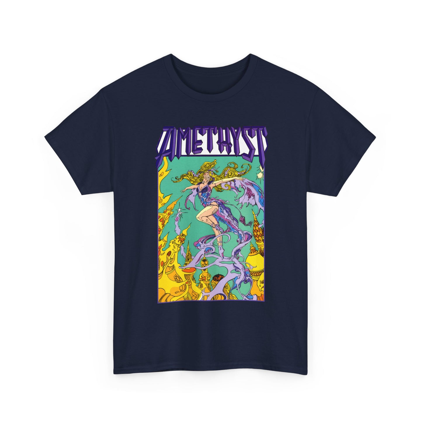 Amethyst T-Shirt - Esteban Maroto Art - Princess of Gemworld - 1980s Series - DC Comics