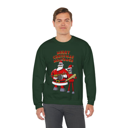 Robot Santa Claus & Bender Futurama Christmas Heavy Blend Crewneck Sweatshirt