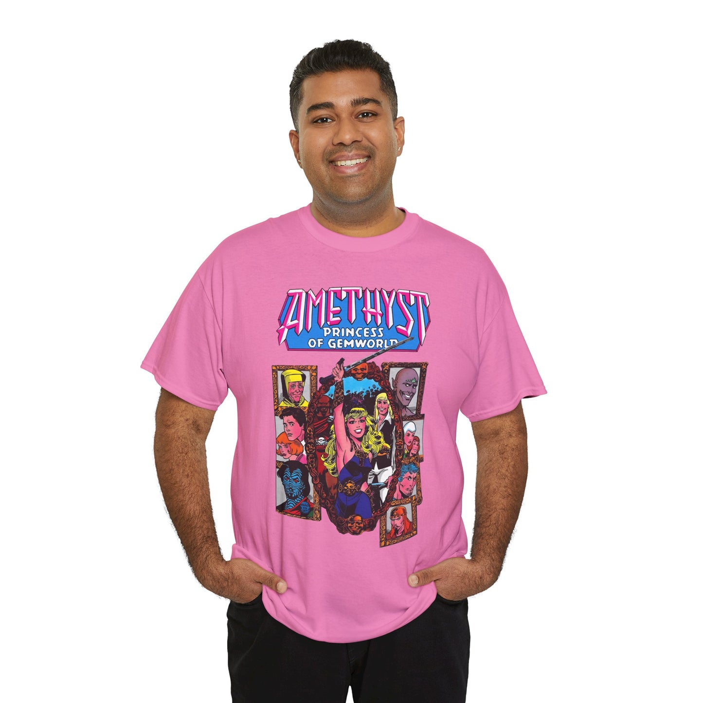 Amethyst Princess of Gemworld T-Shirt - Ernie Colon Art - Sardonyx, Dark Opal, Granch, Citrina - DC Comics