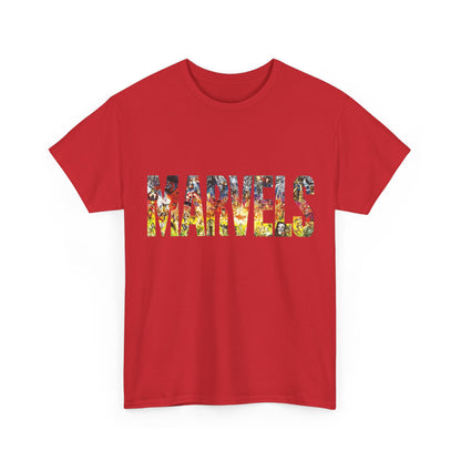 Marvels T-Shirt - Alex Ross Art from the popular Kurt Busiek Story - Spider-Man, Fantastic Four, X-Men, Hulk, Captain America, Thor, Iron Man - Marvel Comics