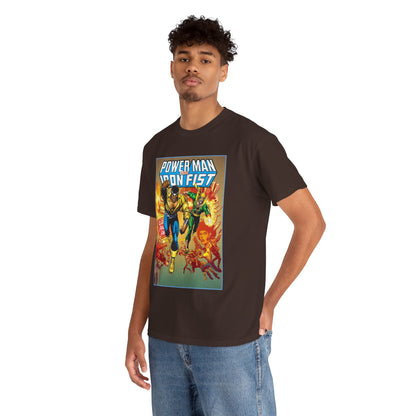 Power Man & Iron Fist T-Shirt - Luke Cage & Danny Rand - Popular Marvel Comics 1970s Series - Heroes for Hire - Great Retro Art